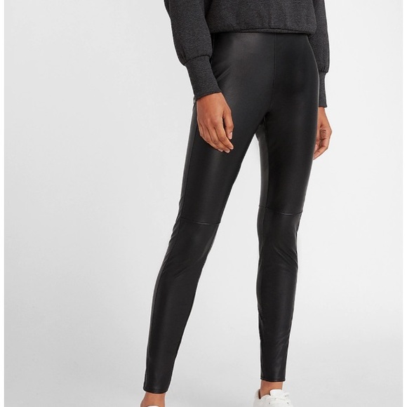 Express Pants - Express- Vegan Leather Stretch Ankle Leggings